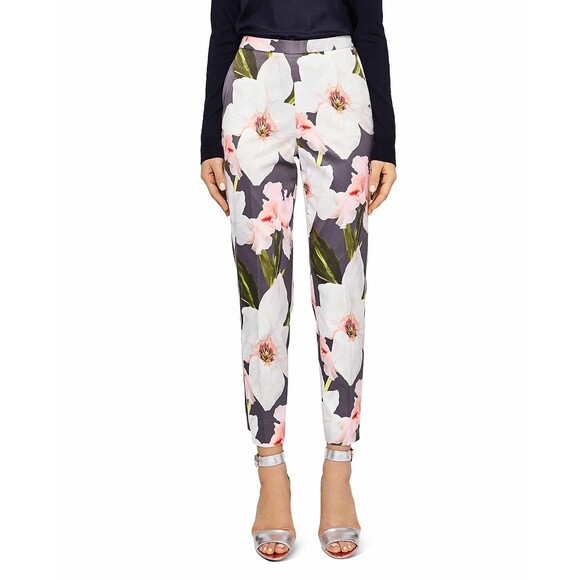 NWT TED BAKER LONDON (2) 6 Chatsworth tapered pants trousers slacks floral crop